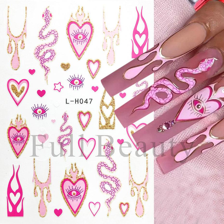 New nail art stickers ins Halloween cute flowers ghost mirror ghost bat adhesive nail stickers