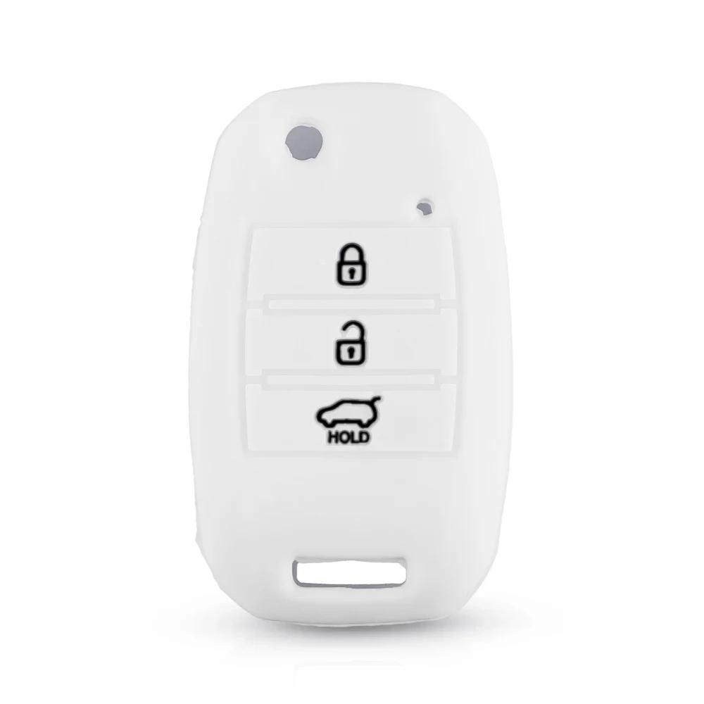 KEYYOU 3 Buttons Silicone Car Key Cover Case For KIA Sid Rio Soul Sportage Ceed Sorento Cerato K2 K3 K4 K5