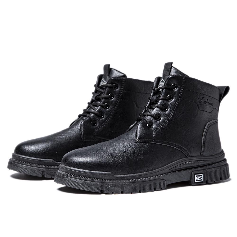 Men's Leather High-Top Martin Boots: Winter Outdoor & Work Shoes for Mountaineering & Casual Wear