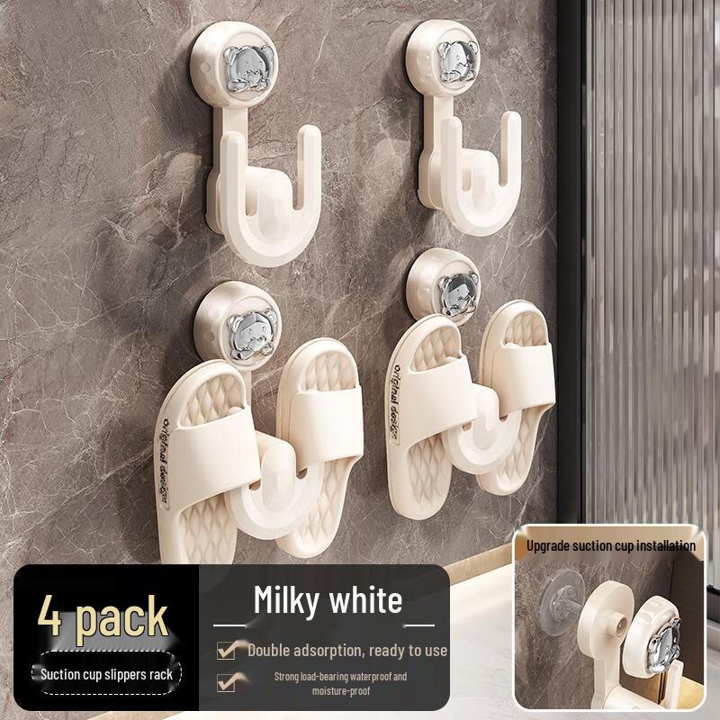 Bathroom Suction Cup Slipper Rack