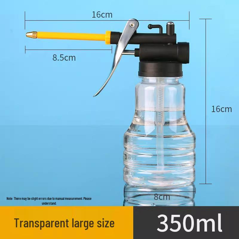 

Home Oil Spray Bottle - Manual High-Pressure Oiler with Long Nozzle & Dropper for Gear Lubricant
