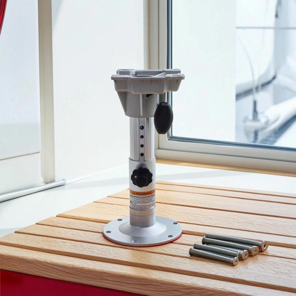 Boat Seat Base Upright with Mounting Plate Compact for Yachts, Anglers