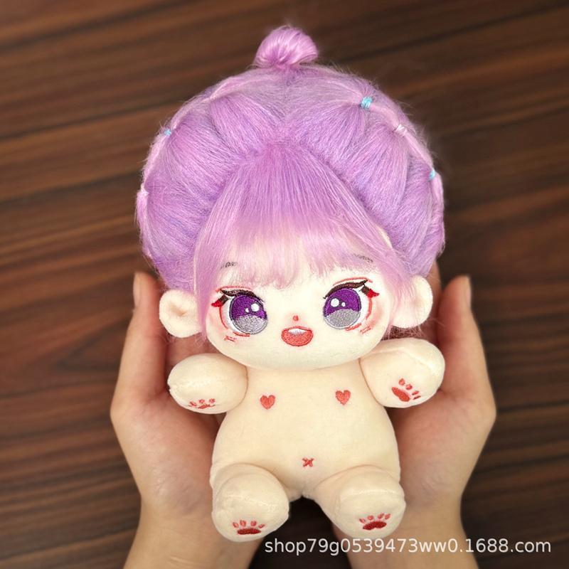 Kawaii Plush Cotton Doll Idol Stuffed Super Star Figure Dolls Cute Fat Body Cherry Blossoms Girl Doll Can Change Clothes Gift