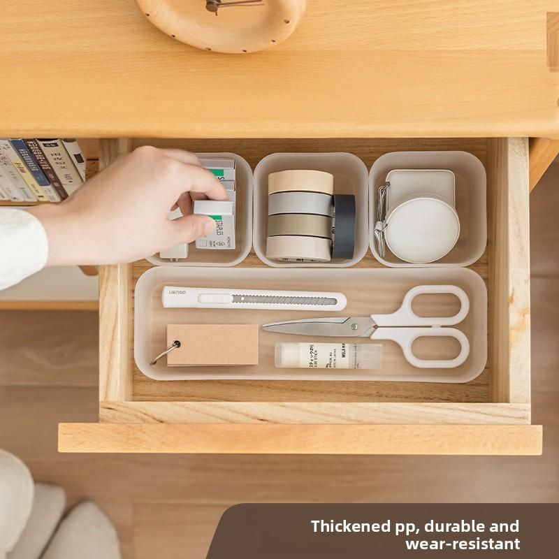 Simple Plastic Drawer Organizer With Dividers For Makeup And Accessories In Home And Office Use