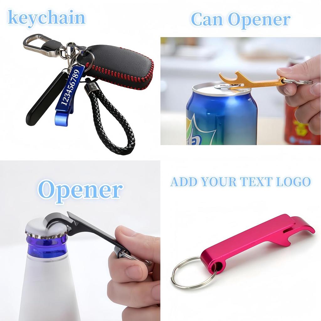 10PCS Bottle Opener Keychain Bulk Free Personalized Name LOGO Corkscrew Key Ring Opener for Graduation Wedding Party Favors