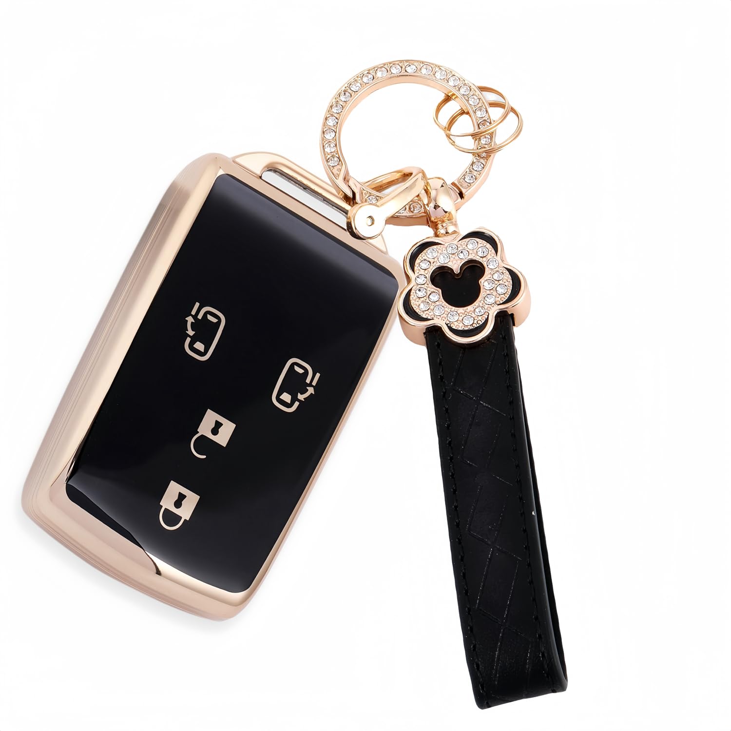 

[Nacalikeey] Чехол для ключей, совместимый с Daihatsu Wake LA700S/LA710S H26.12 Чехол для ключей с цветком сливы Stunt Custom LA600S/LA610S H25.10~H27.11 Сверкающий ключ