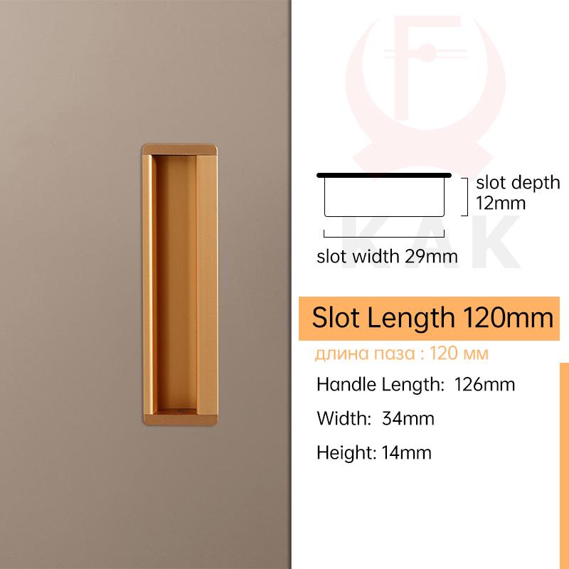 

KAK Embed Black Long Furniture Handles Aluminum Alloy Sliding Door Barn Door Handle Hidden Kitchen Handle Cabinet Door Hardware