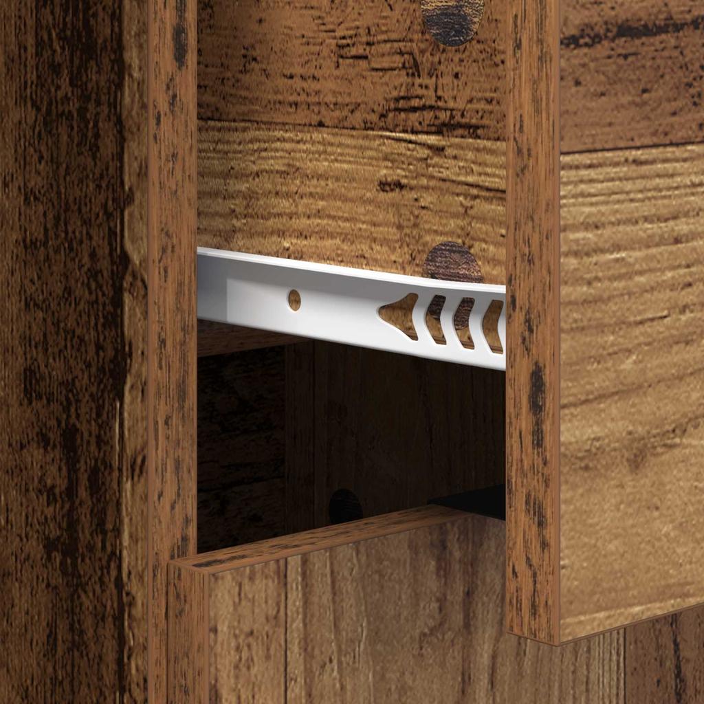 Sideboard with Drawers Reclaimed Wood Look 60 x 30 x 70 cm Engineered Wood