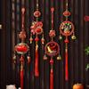 With Tassels New Year Pendant Embroidery Hanging Fu Pendant Lucky Sachet Wind Chimes  Home