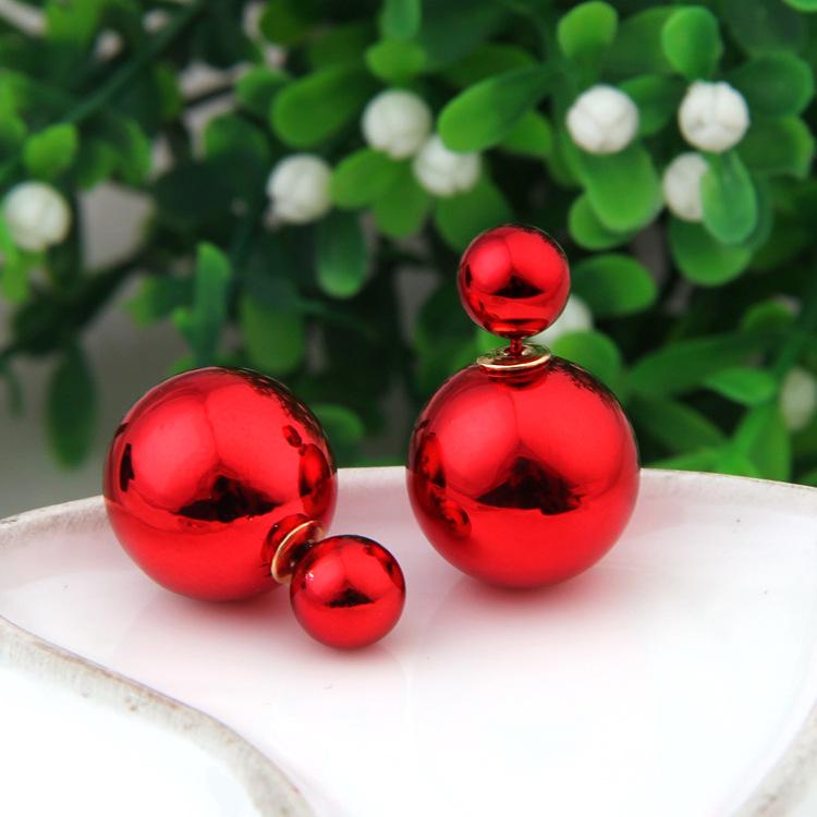 Classic Double-Sided Pearl Stud Earrings