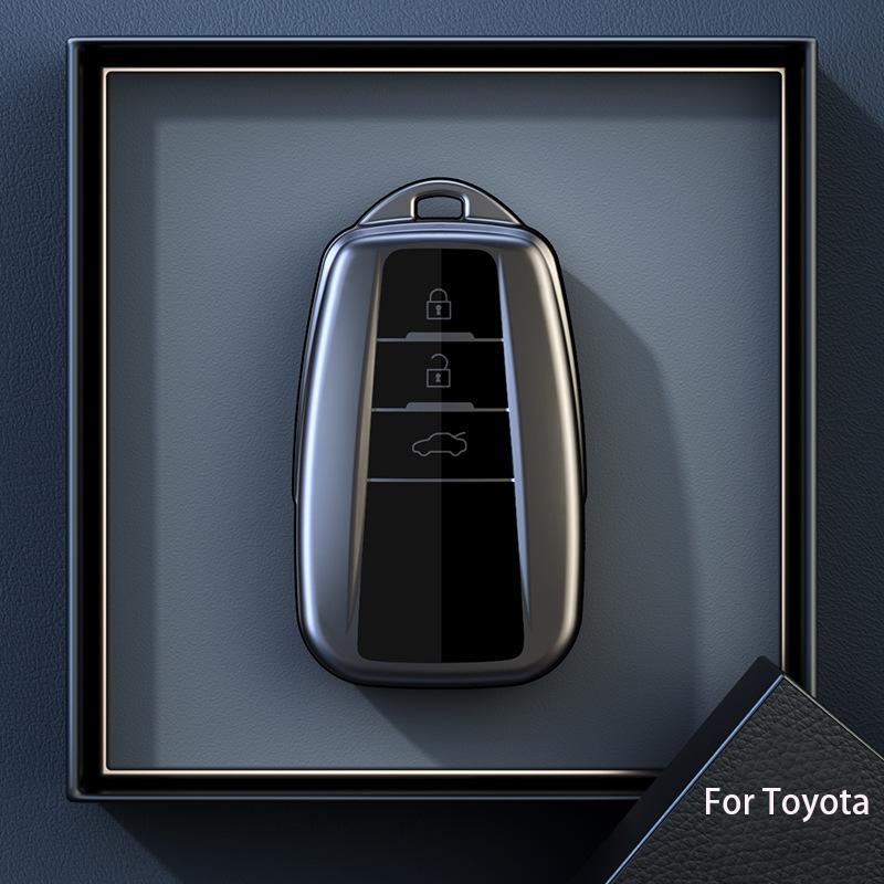 

Titanium Gray For Toyota Prius Camry Corolla C-Hr Chr Rav4 Prado Remote Smart 2 3 Button Car Key Case Cover Holder Accessories