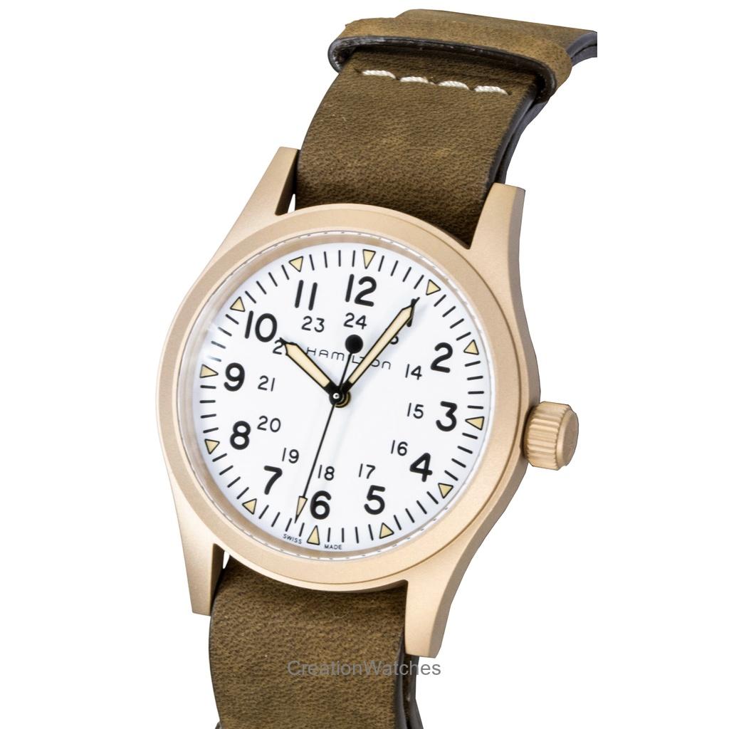 Hamilton Khaki Field Bronze White Dial Automatic H69459510 Men's Watch