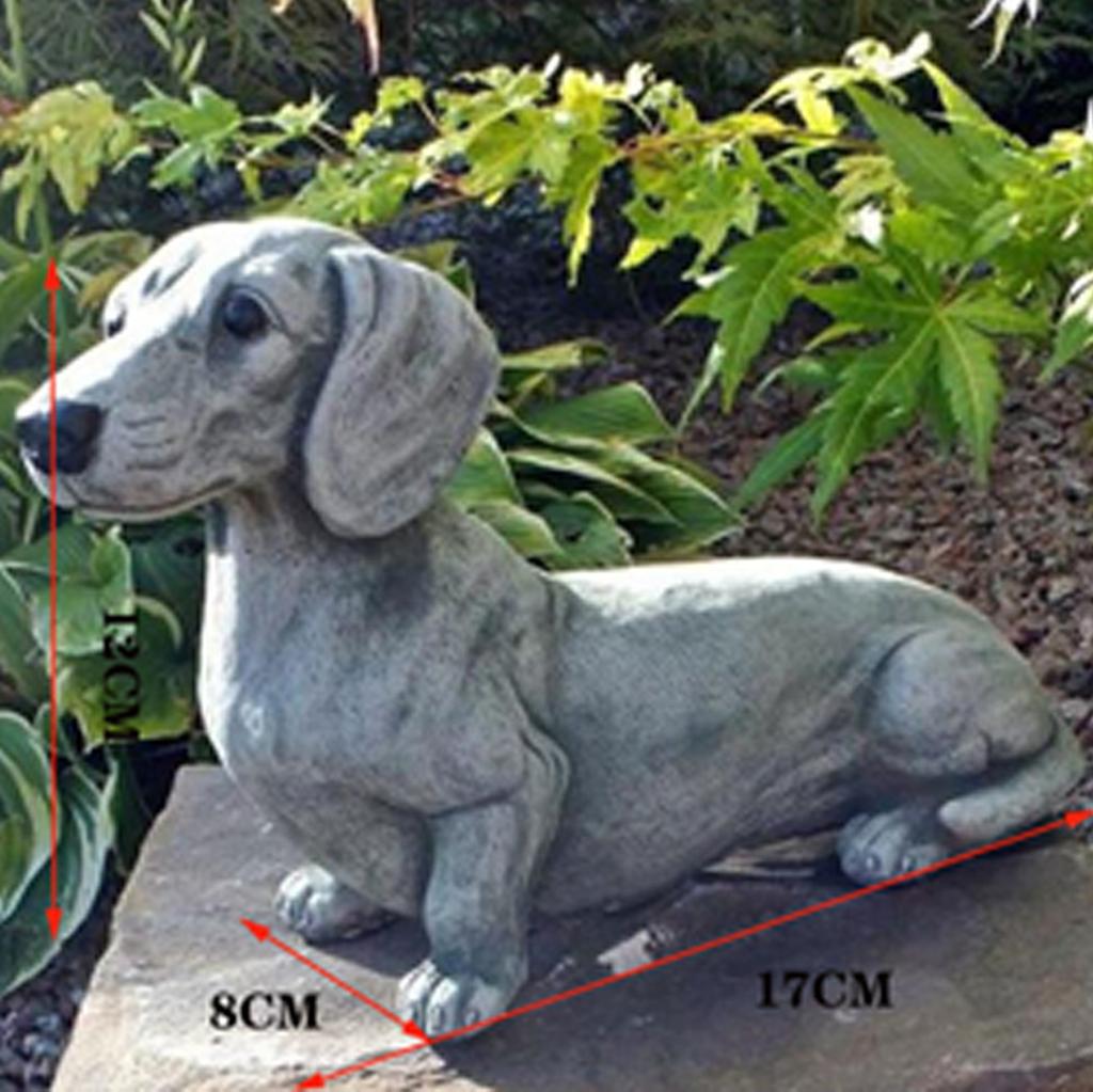 Dog Statue Outdoor Garden Resin Decor Dachshund French Bulldog Sculpture for Home Decoration Yard Ornament Puppy Figurines