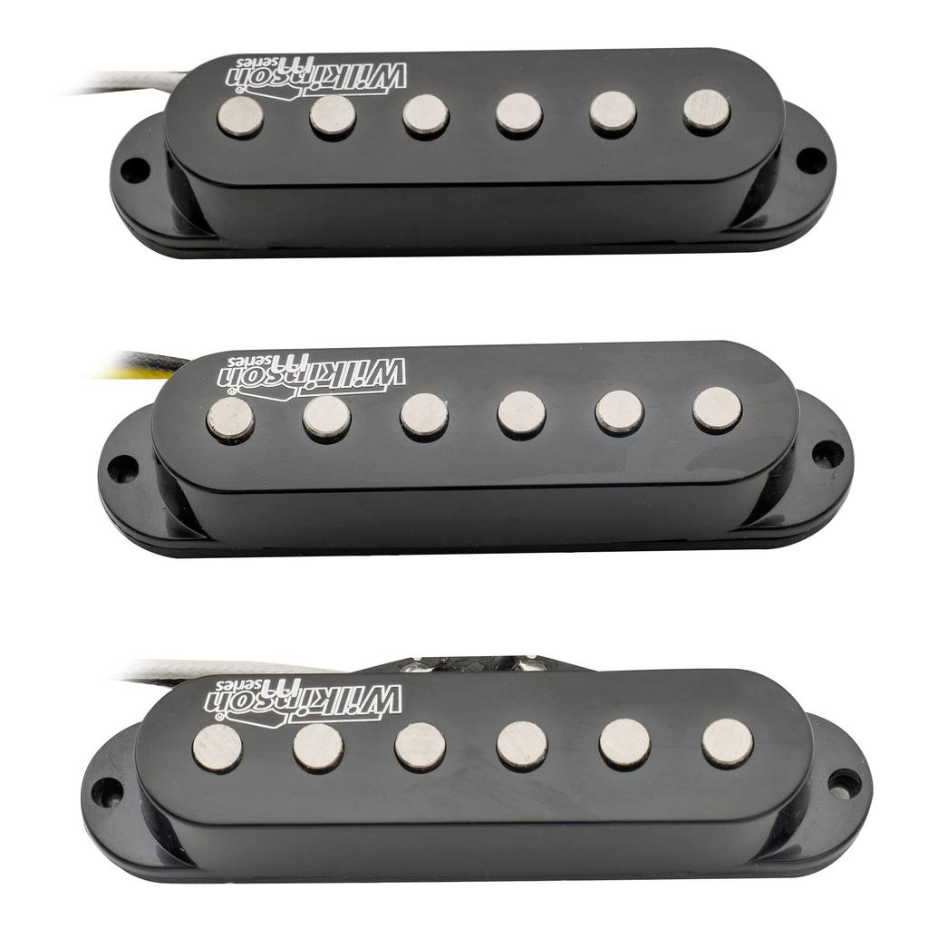 Wilkinson M Series High Output Alnico 5 Stratocaster Pickup Black Set,