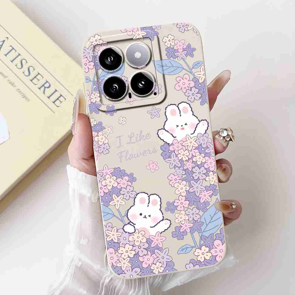 Cover For Xiaomi 14 Case Silicone Shockproof Soft Camera Protective Pattern Matte For Xiaomi 14 Mi14 Xiaomi14 5G 2023 Cases