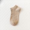 Women's Summer New Style Draw A Solid Color Breathable Cotton Boat Socks