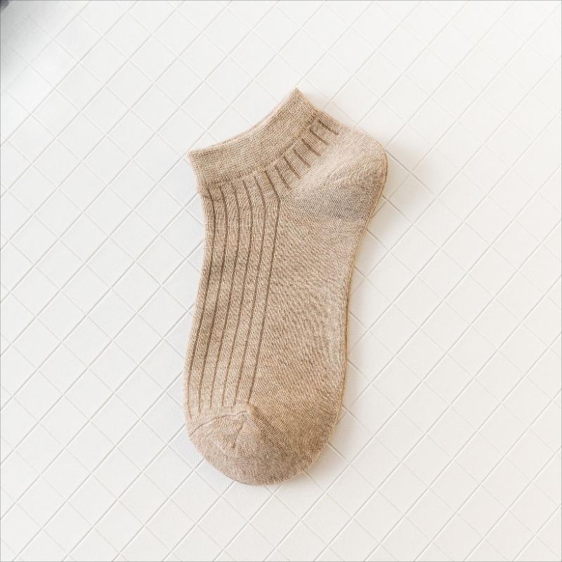 Women's Summer New Style Draw A Solid Color Breathable Cotton Boat Socks
