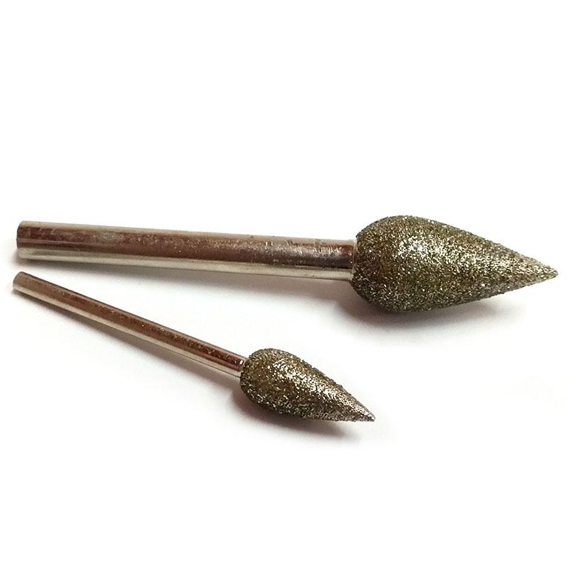 Electroplated Diamond Engraving Head - Pointed Abrasive for Electric Grinder