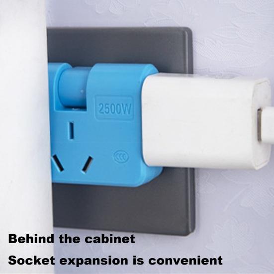 Wall Outlet Extender 2500W Multifunction 3-in-1 180° Rotatable Travel Multiple Plug Expander Splitter