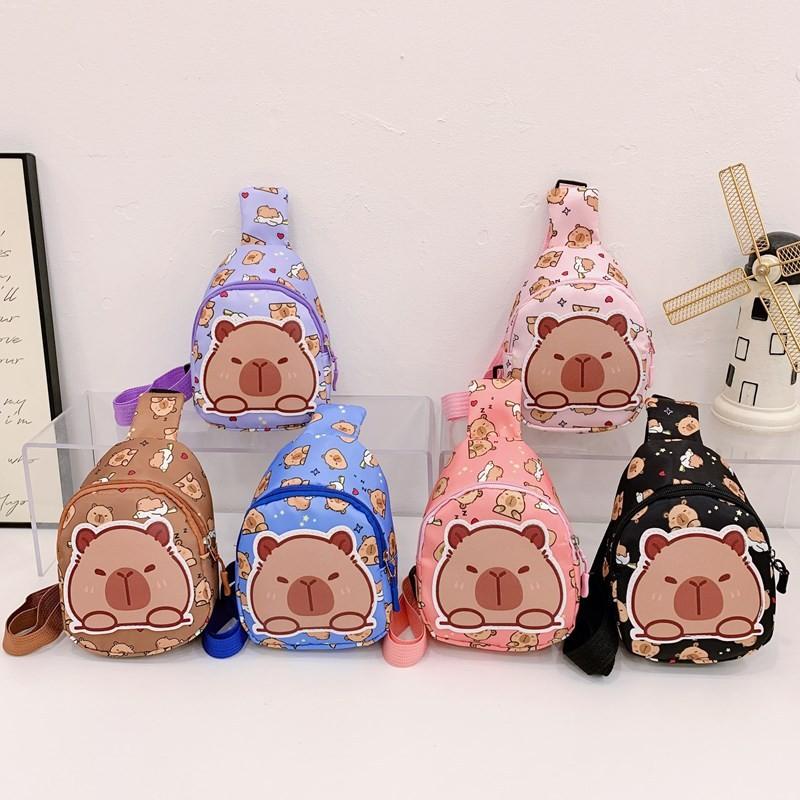 Capybara Shoulder Printed Crossbody Chest Bag Children Outdoor Wallet Leisure