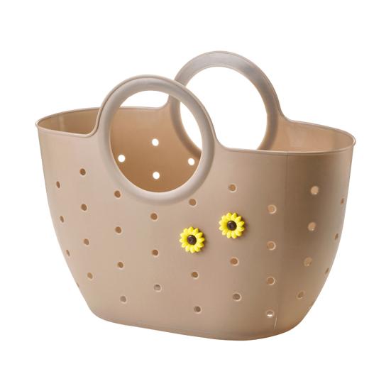 Handheld Basket Portable Bathroom Shower Tote Caddy with Handles Hollowed Out Storage Basket Tote for Home Bedroom College Dorm