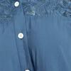 Women Ladies Large Size Button Lace Turn Down Collar Long Sleeve Shirt Blous