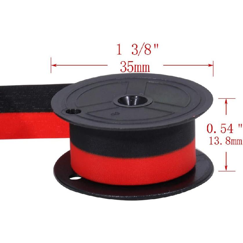 Bigger Replacement for Porelon 11216 Universal Twin Spool Calculator Ribbon for Nukote BR80c, Sharp EL-1197PIII, Dataproducts R3027, Casio DR-210R,