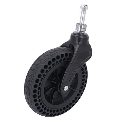 8 Inch Universal Caster Non Slip TPE Rubber Solid Wheel Replacement for Trolley 75KG Load Capacity