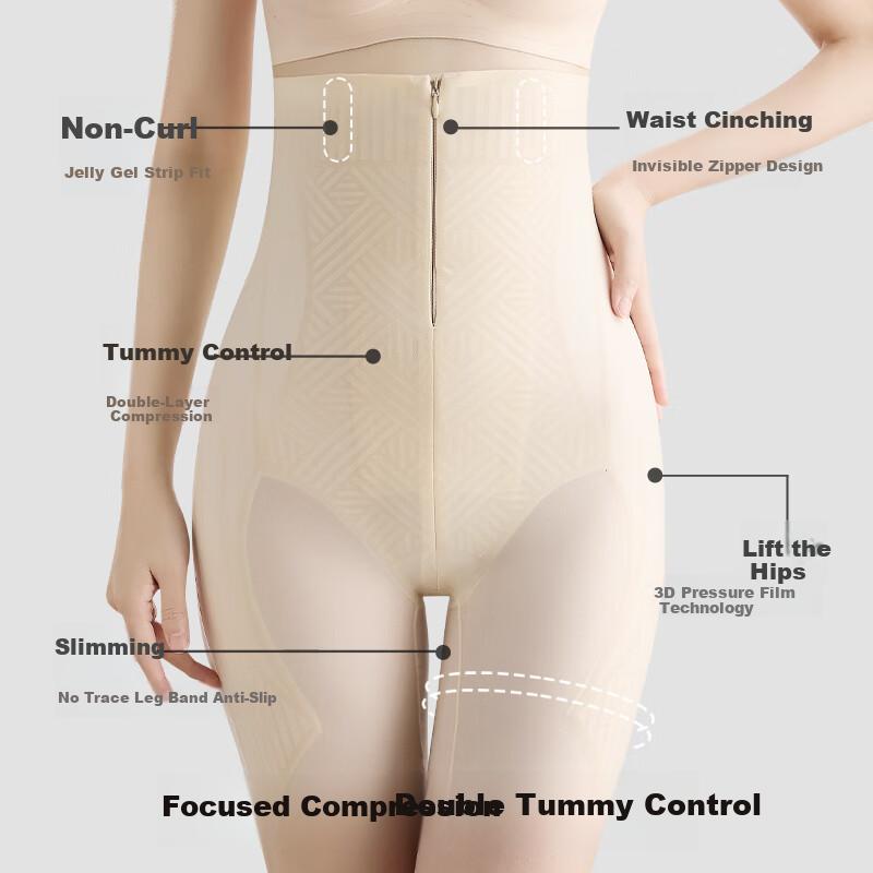 Tummy Control Shapewear for Women, High-Waisted Thin Slimming Pants, Postpartum Body Shaping Waist Trainer, Butt-Lifting Seamless Safety Shorts