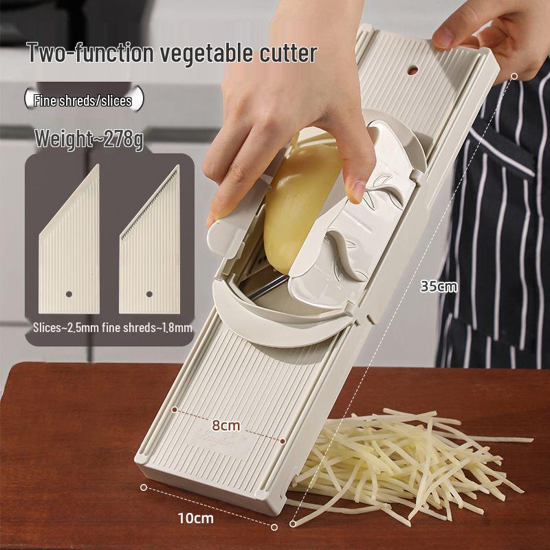 Commercial Potato Slicer & Shredder with Hand Guard for Restaurants
