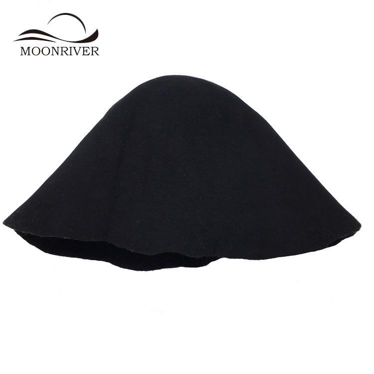 Wool Felt Hat Embryo Custom Men And Women Versatile Spring And Autumn Open Edge Plus Glue Bucket Hat Couple customized size