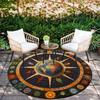 Celestial Elements pattern round rug,Carpet Rug for Living Room Bedroom Sofa Playroom Decor,Non-slip Floor Mat,Holiday Gifts and Birthday Gifts.