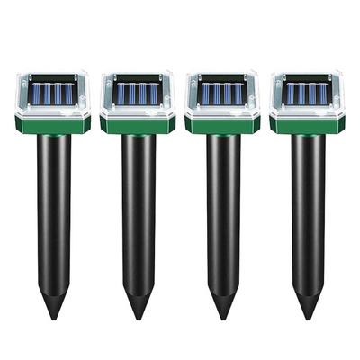 4/10 יחידות דוחה אולטרה-סוני סולארי עמיד במים IP65 לגינה חיצונית, מדשאה, עכבר, סנאי, נחש, דביבון, בואש, ארנב, חפרפרת, נברן, מרמיטה