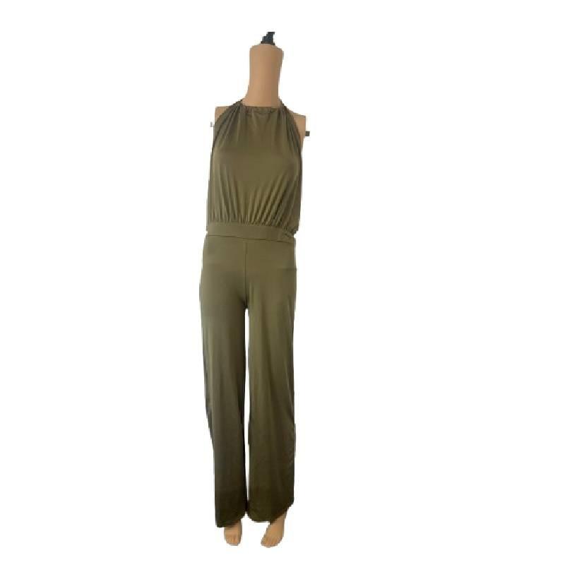 Streetwear-Jumpsuit für Damen mit Patchwork-Design und High-Waist-Passform