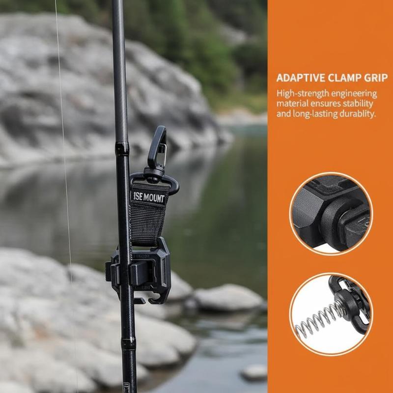New Outdoor Multi-Functional Adjustable Strap Fish Rod Clip With Buckle Portable Pole Stand Durable Fishing Gear For Angling