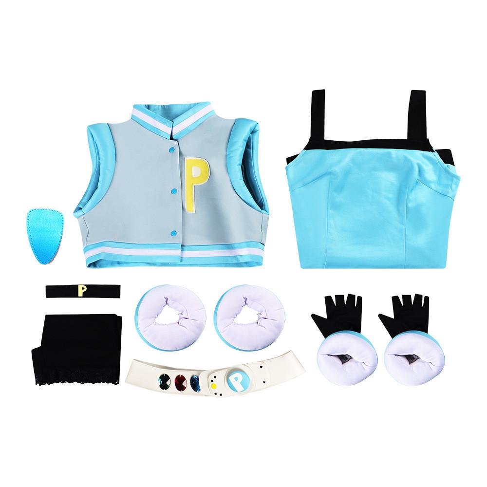 

The Powerpuff Girls Cosplay Costume Animation Cartoon Virtual Fashion Character S синий