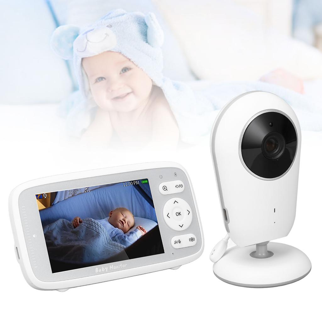 Infant Camera with 4 Inch LCD Screen 1MP Wireless Two Way Talk Lullaby Night Vision Temperature Surv