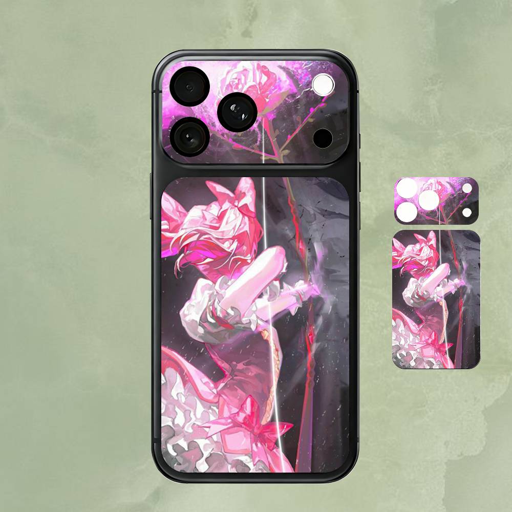 

Милая наклейка на заднюю крышку Homura Miki Sayaka Защитная наклейка для iPhone 17 Pro Наклейка-скин Защитные декоративные наклейки на заднюю панель iPhone17pro
