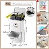 JEKO Elevated Kitchen Trash Can with Lid, Push-to-Open, Large Capacity, Double Layer for Dry/Wet Separation