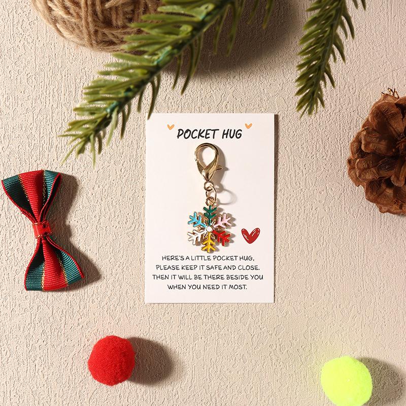 1PC Enamel Backpack Decorative Clip for Keys Party Alloy Bag Pendants Christmas Keychain Gifts Storage Wallet Aesthetic
