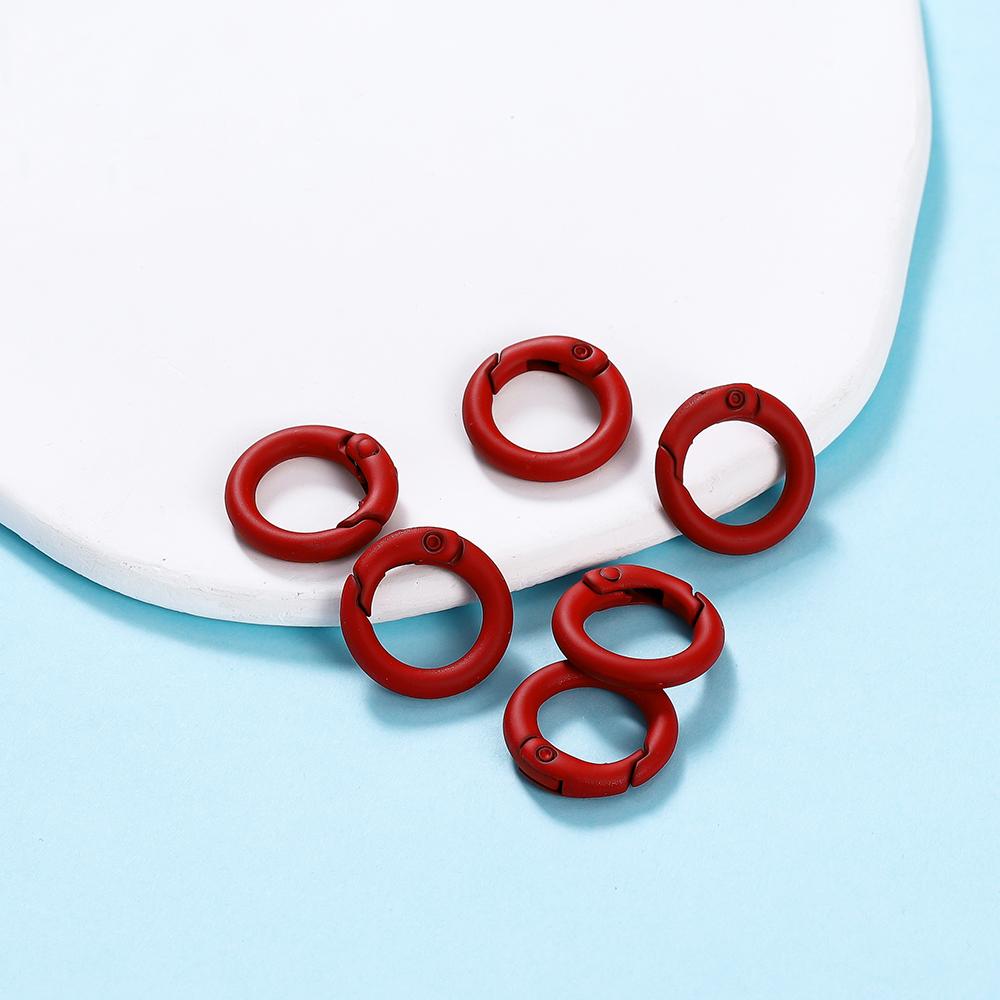 5Pcs/Lot Colorful Metal O Ring Spring Clasp Openable Round Carabiner Keychain Clips Hook Dog Chain DIY Jewelry Buckle Connector