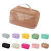 1PC Multi-Compartment Mesh Makeup Pouch Designer Cosmetic Storage with Dividers 23x11x11cm