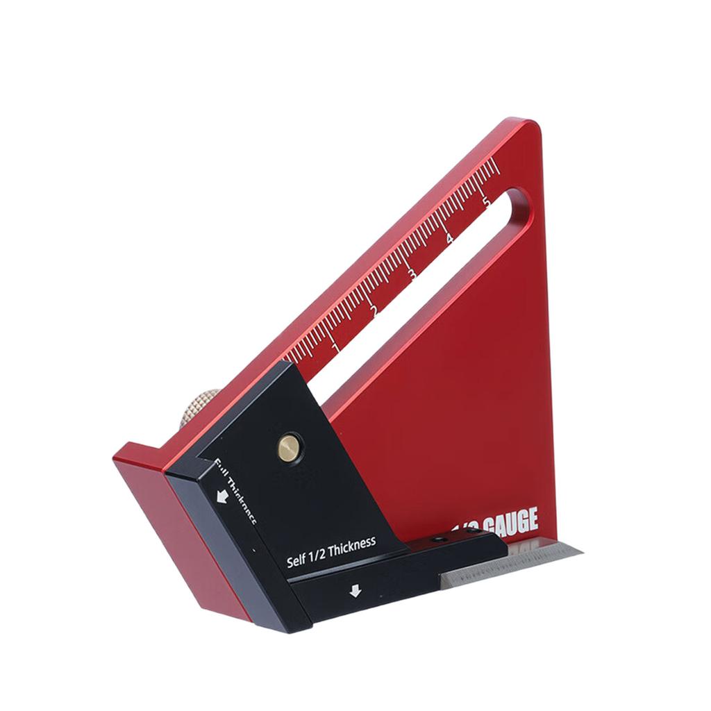 Precisions 1/2 Centering Depth Gauge For Woodworking Tool With Metric Scale And Center Marking Guide For Tablesaw Drills