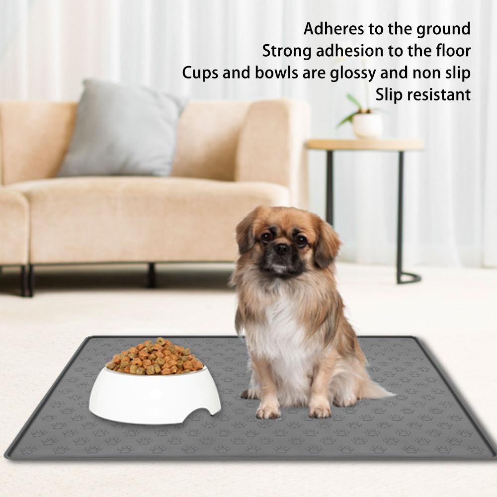 Anti Slip Food Placemat Splash Proof Pet Bowl Pad Floor Clean Pet Dining Mat Pet Dining Area