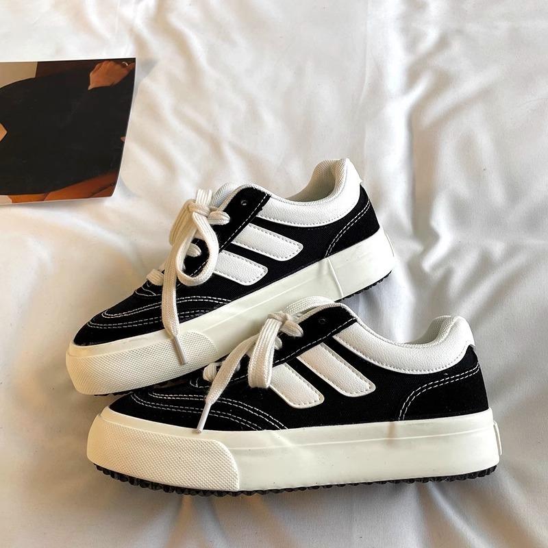 Retro Black Canvas Shoes Women's Autumn New Niche Design Student Versatile Board Shoes Women's Tide