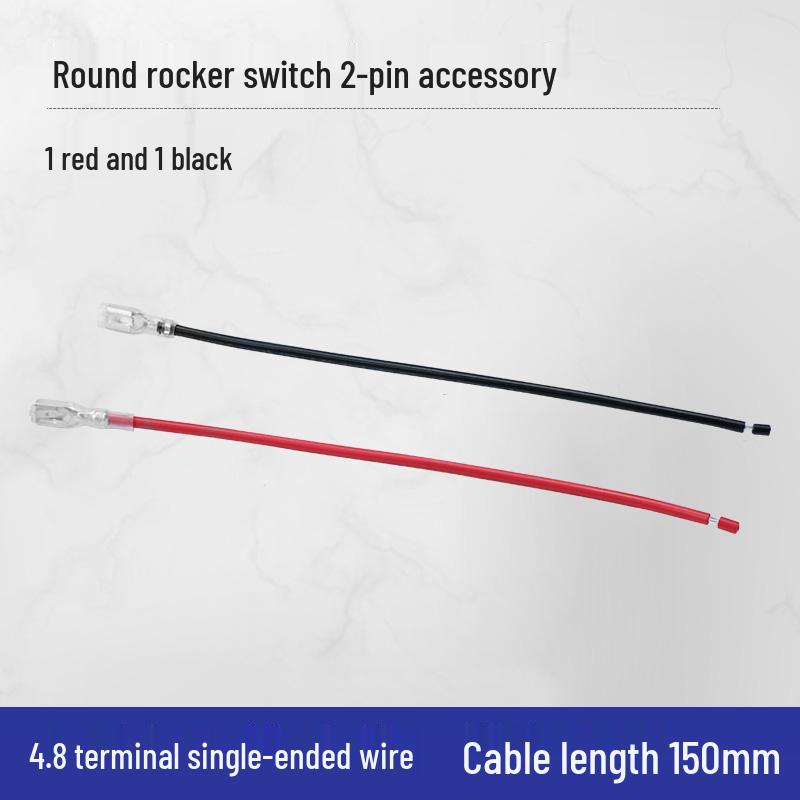 Waterproof Round Boat Rocker Switch with Illuminated Button, 2 Pins, 6A 250V, 20mm Hole