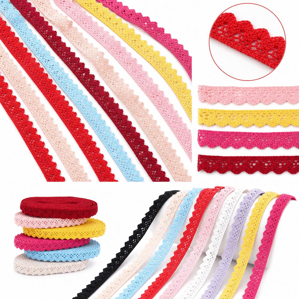 2 Yards Length Lace Ribbon Tape Cotton Sewing Fabric Lace New DIY Craft Lace For Sewing Projects