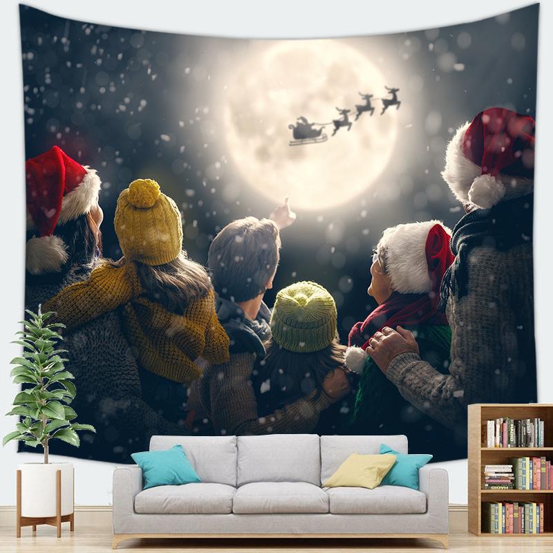 Santa Claus Christmas Decoration Background Christmas Series Tapestry Wall Hanging