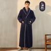 Mens & Womens Luxurious Extra Long Fleece Bathrobe - Thick, Plush, Plus Size Autumn/Winter Pajamas for Couples