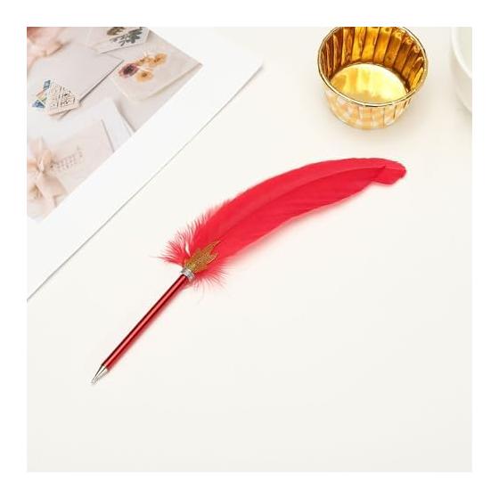 PATIKIL Wholesale Feather Pens, 2 Pcs Black Ink Vintage Plated Rod Quill Writing Pens for Office Wedding Guest Signature Gift, Gold